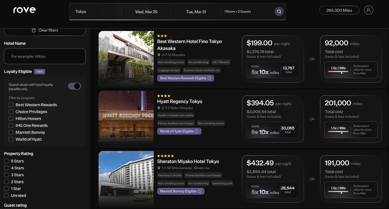 You Can Now Book Loyalty Eligible Hotels Directly on Rove’s Platform, Plus Earn 10X Rove Miles in Addition to Hotel Points