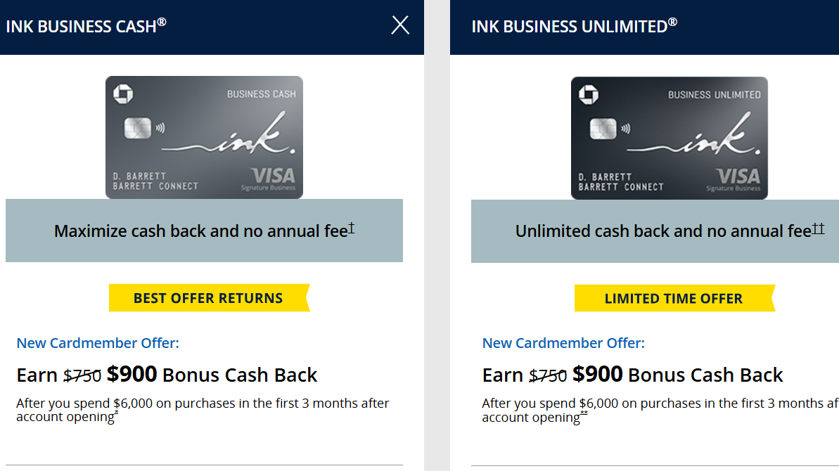 Ending Nov.13! Chase Ink Business Cash/Unlimited Cards: Earn 90K Points