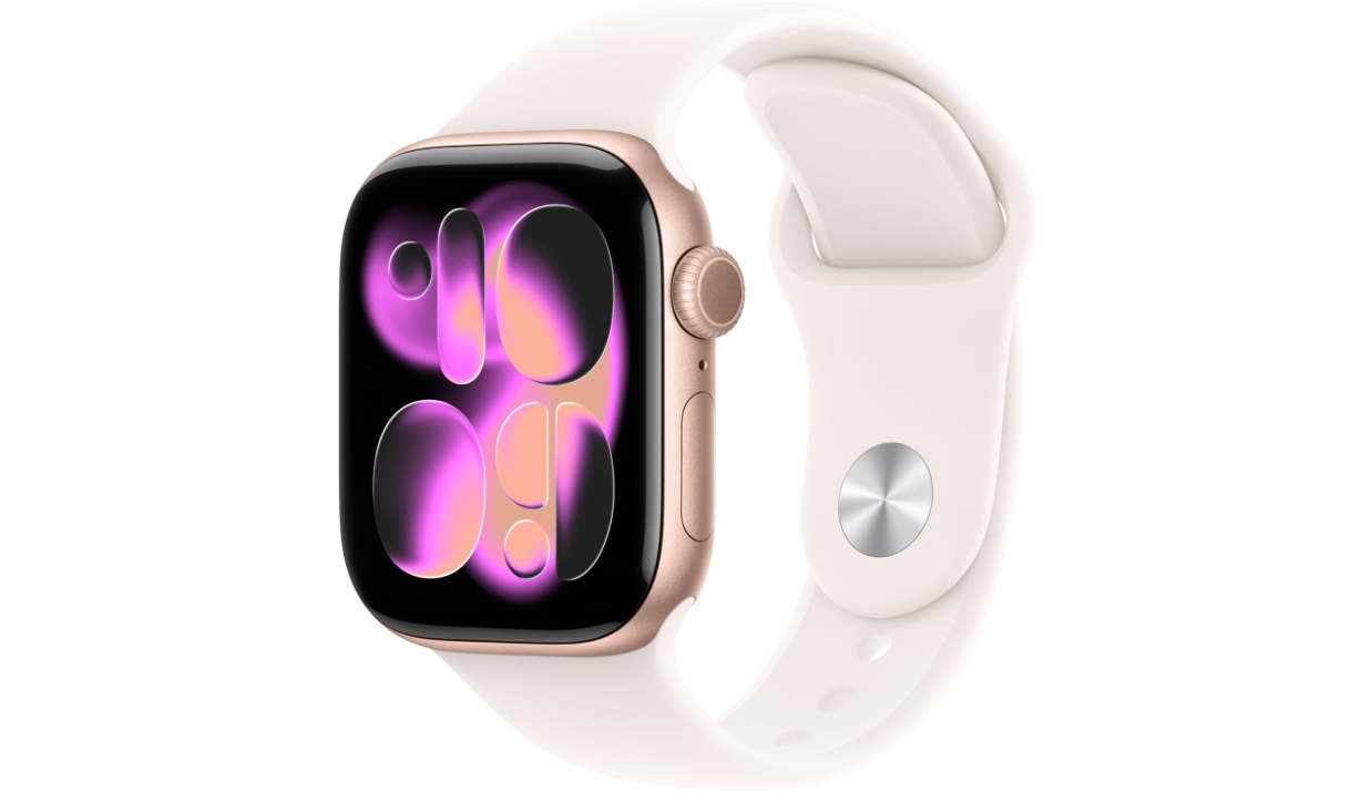 Apple Watch Series 11 [GPS 42mm] Rose Gold Alum Case & Light Blush Sport Band for $299.99 on Amazon