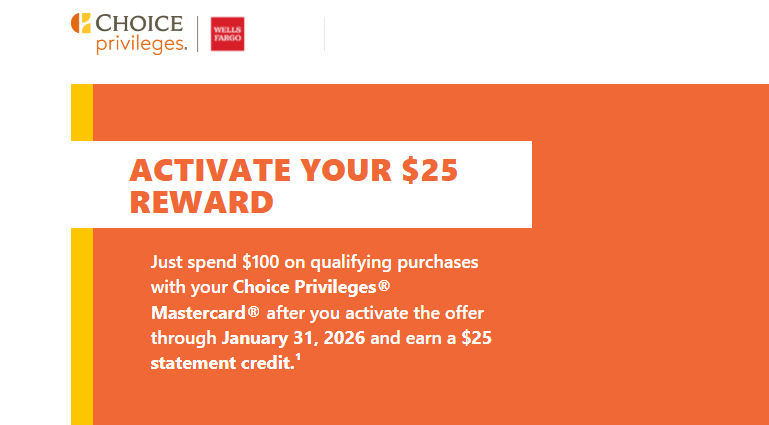Spend $100 With Your Choice Privileges Mastercard, Get $25 Credit
