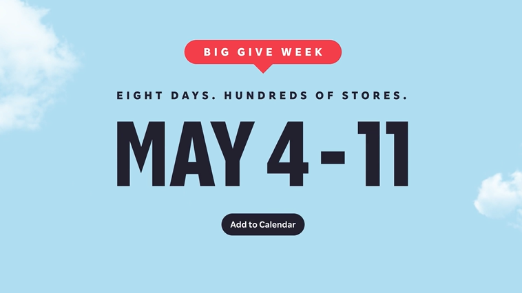 Rakuten Big Give Week, Earn 15% Cash Back at Many Stores May 4-11