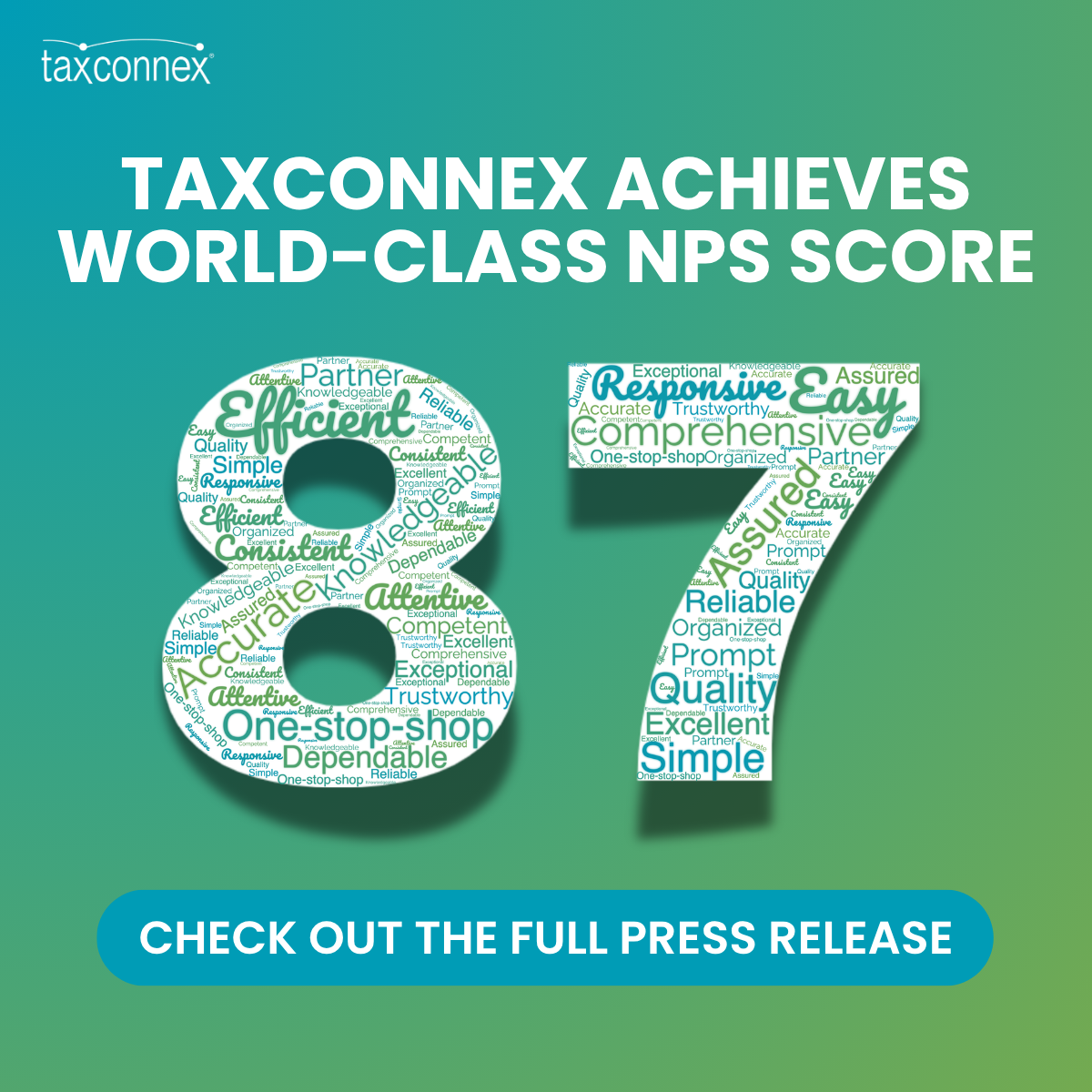TaxConnex® Achieves World-Class NPS of 87, Outpacing Industry Benchmarks