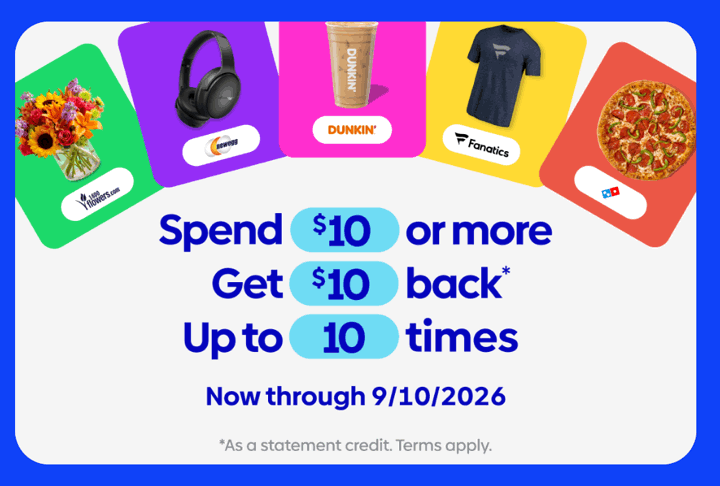 Spend $10 x Get $10 Credit x 10 Times Per Linked Card — My Money Blog