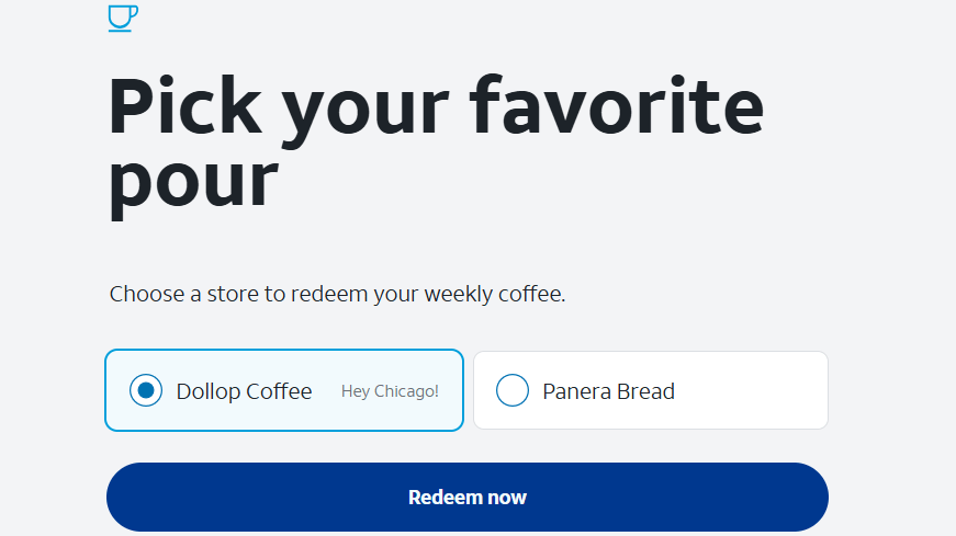 Free Coffee Weekly for AT&T Customers