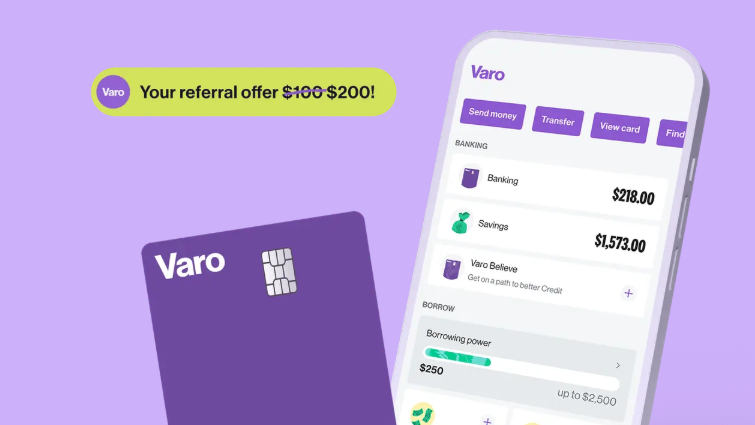 Varo Money, $200 Signup Bonus Through Referrals