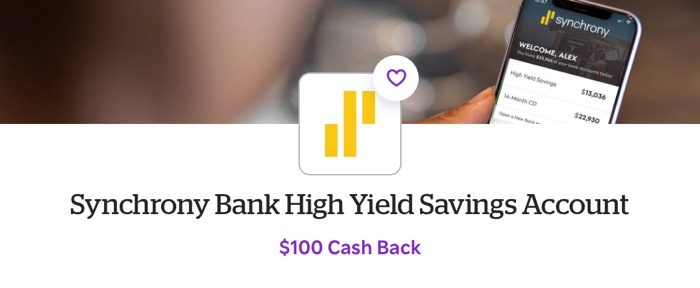 Synchrony Bank Savings Account $100 Bonus via Rakuten — My Money Blog